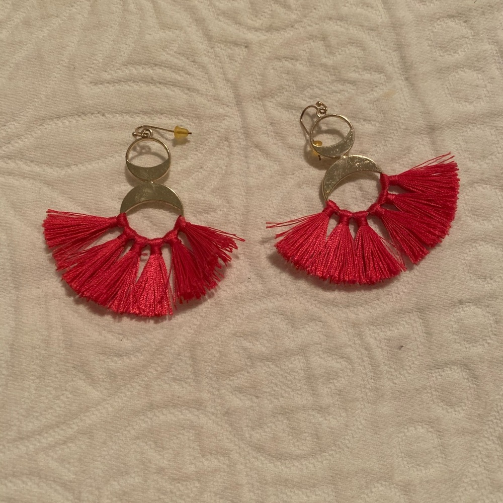 Hot pink earrings